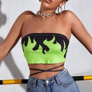 Green Fire Tube Top